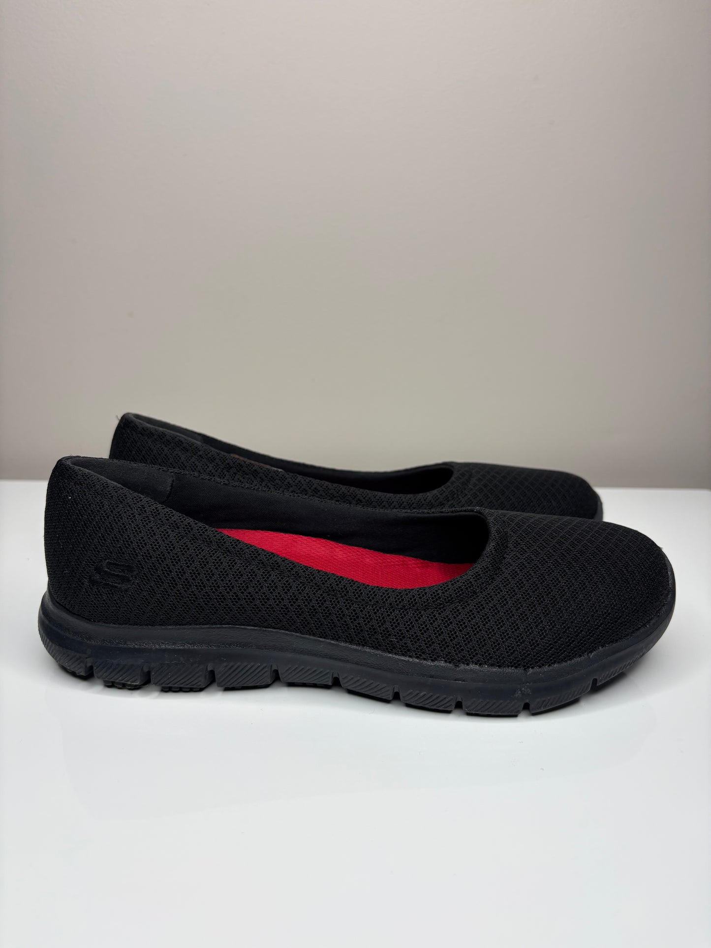 Black Ballet Flat Relaxed Fit Skechers