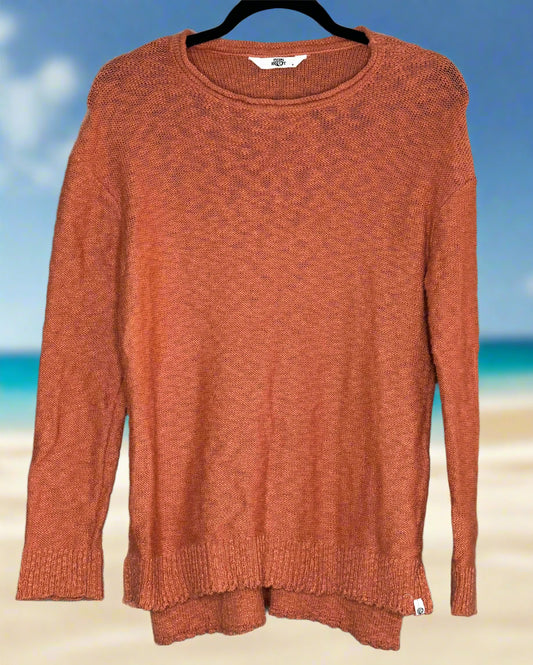 'Piping Hot' Burnt Orange Knit Jumper