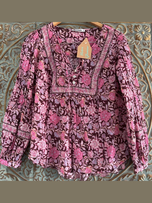 'Just Jeans' Pink Floral Blouse