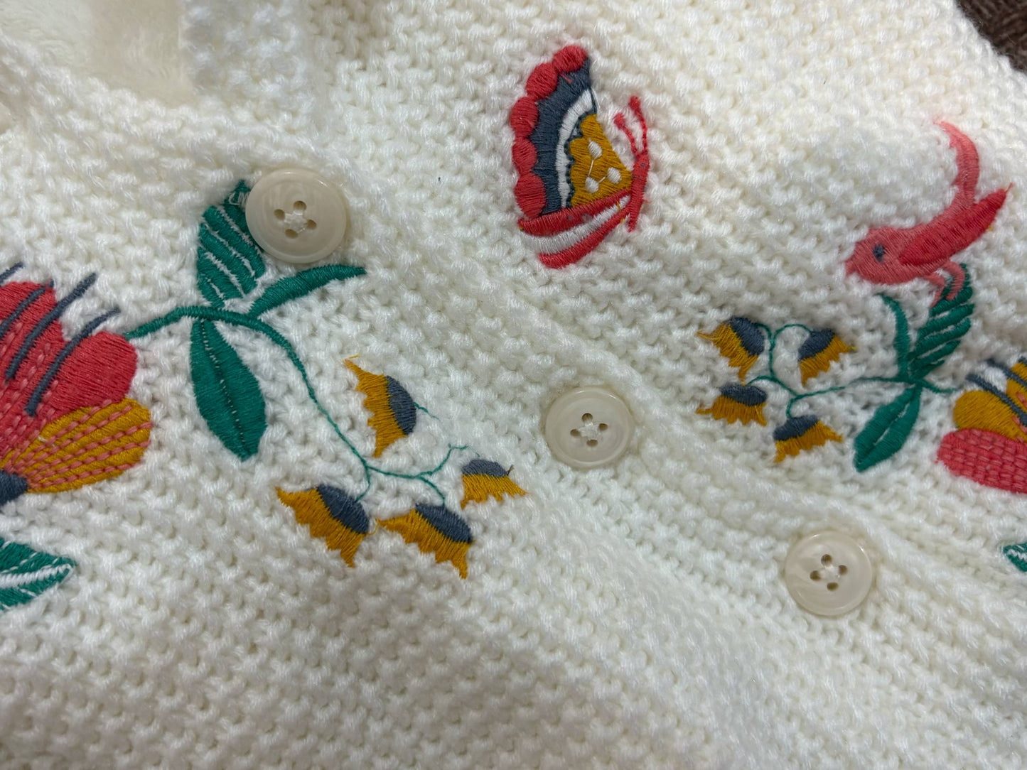 'Nutmeg' Embroidered Cardigan