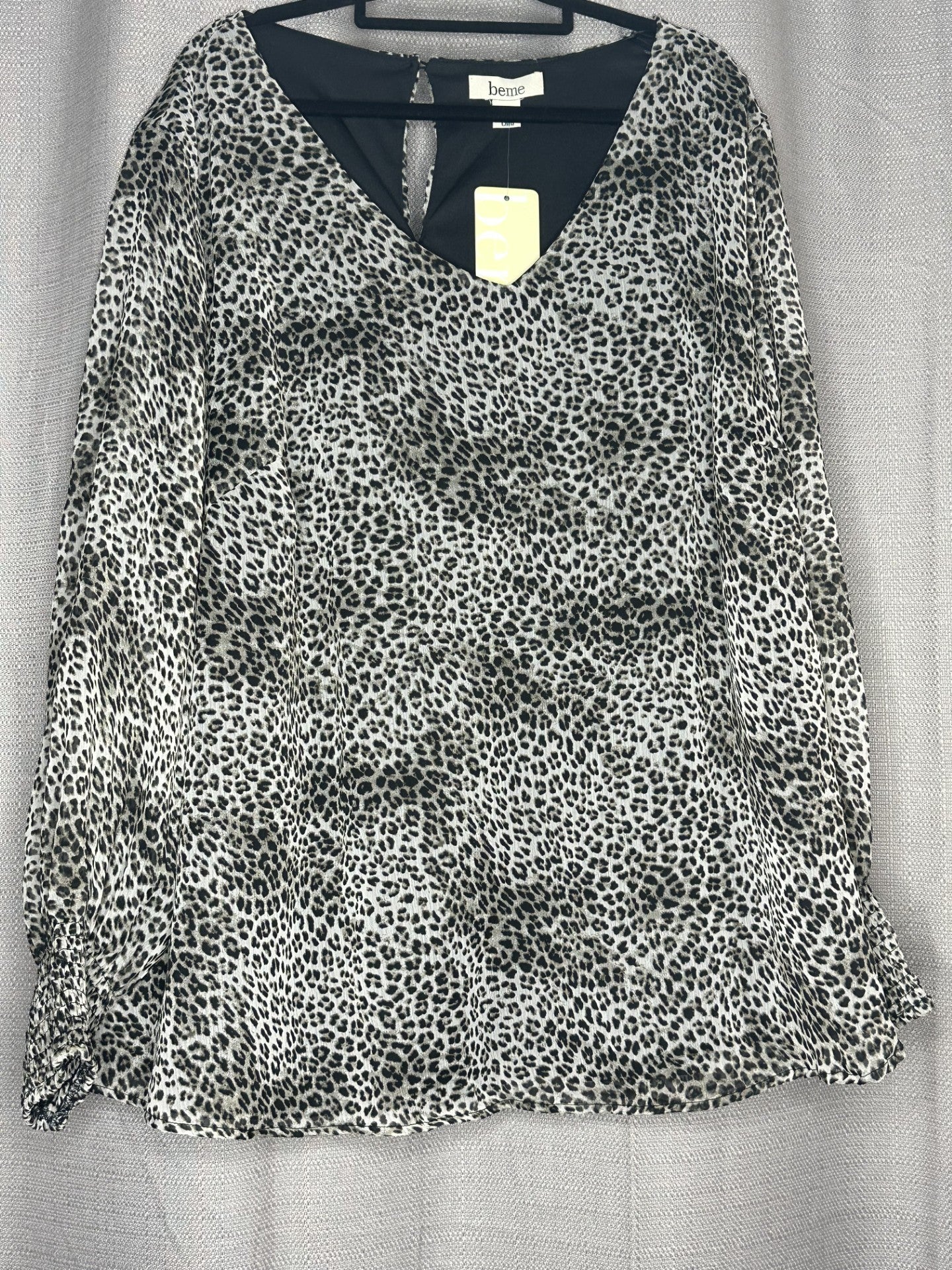 Leopard print plus size  blouse 