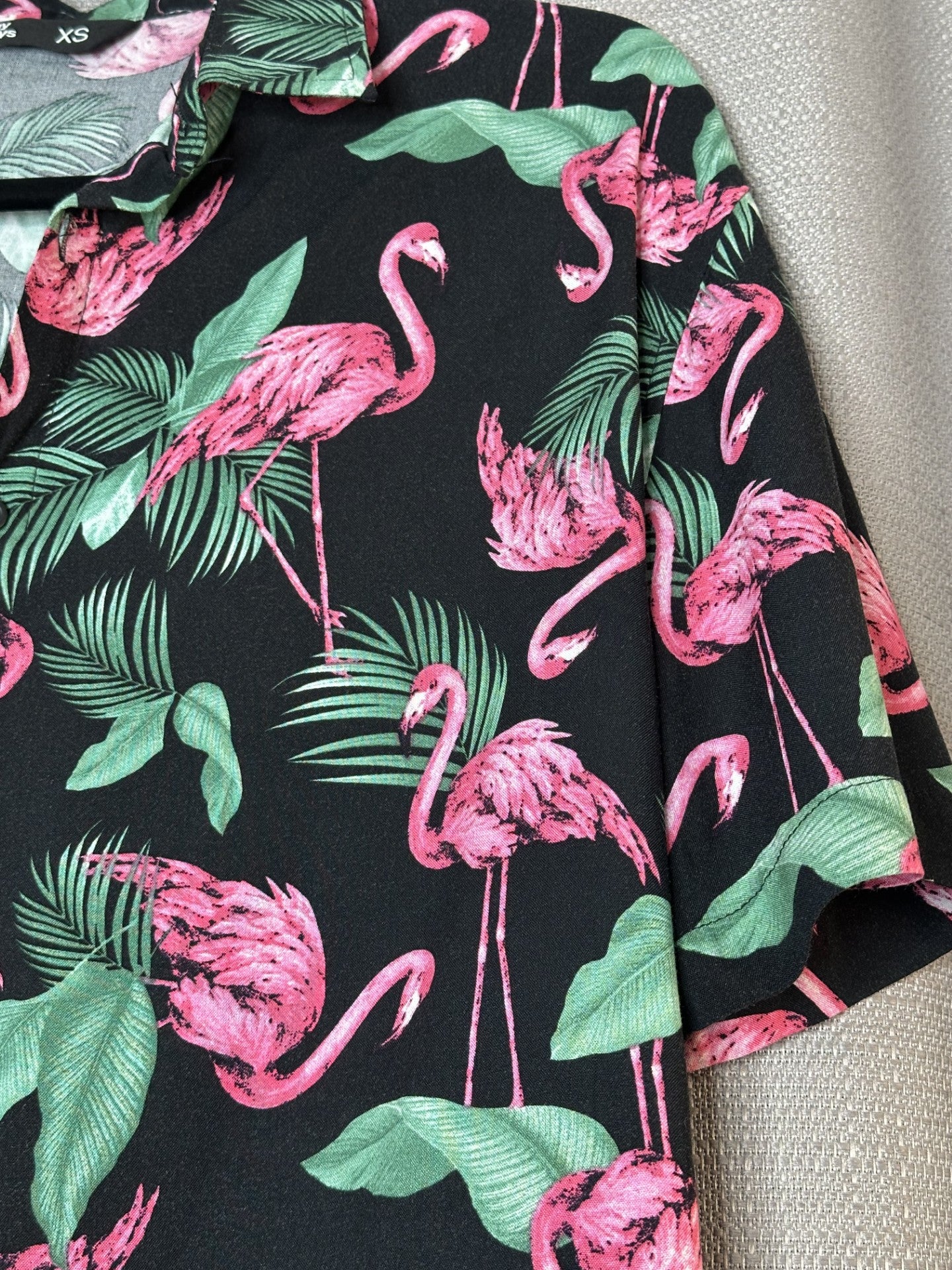 *NEW 'Jay Jays' Tropical Flamingo Print Button Up Shirt