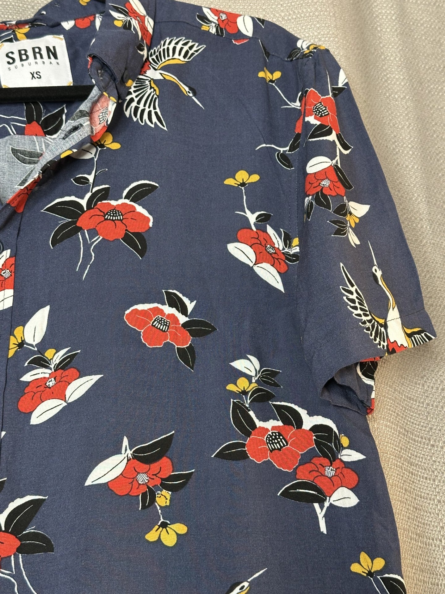 *NEW 'Suburban' Bird Print Button Up Shirt