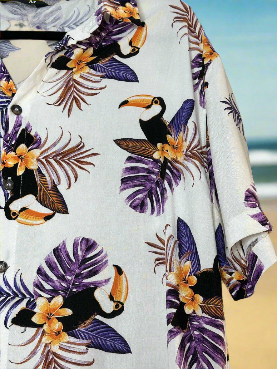 *NEW 'Jay Jays' Toucan Print Button Up Shirt