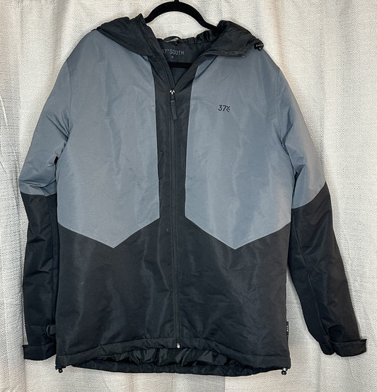 Two-tone gray and black jacket 