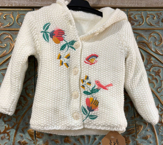 'Nutmeg' Embroidered Cardigan