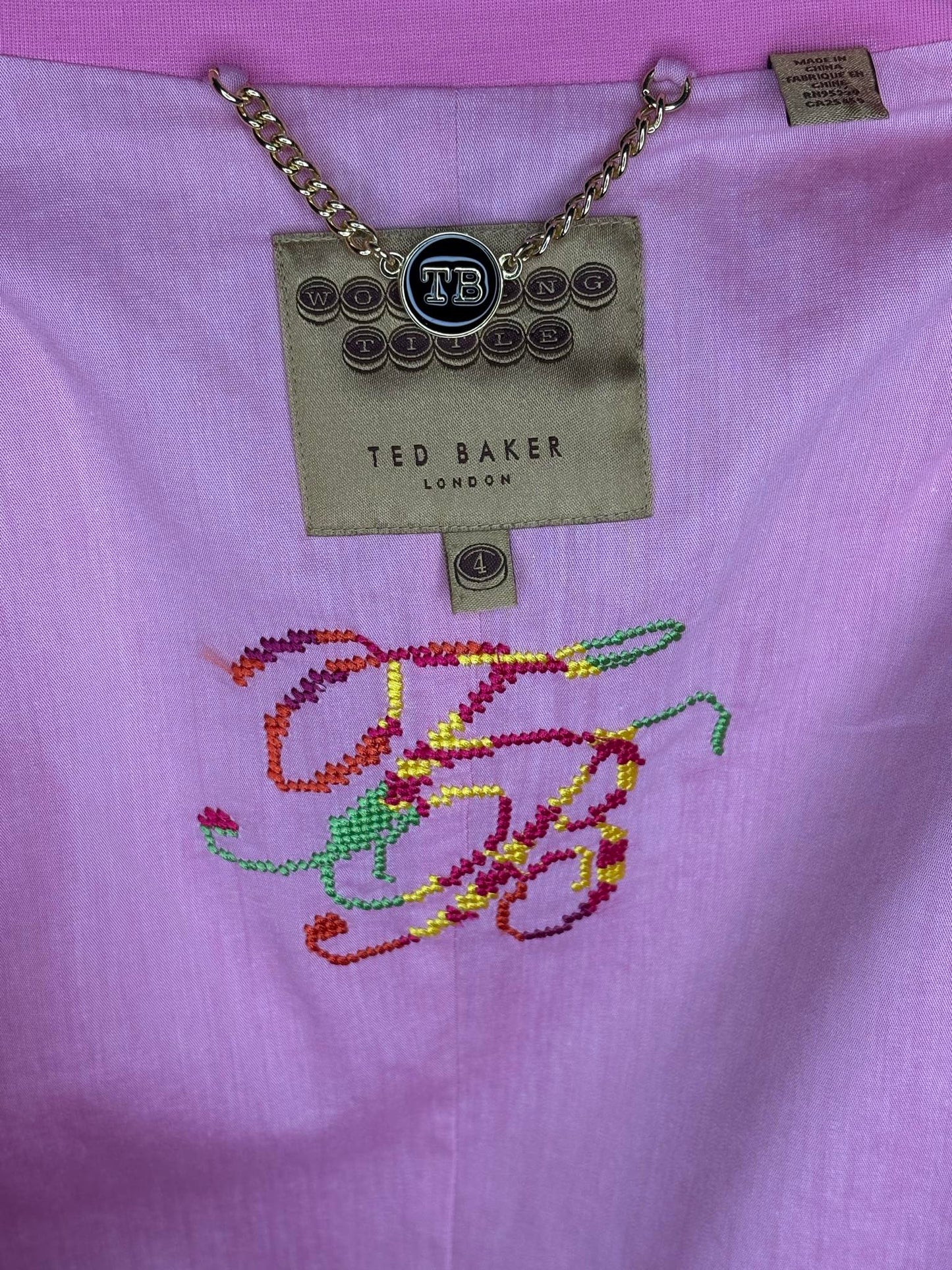 Genuine 'Ted Baker' Pink Suit Jacket