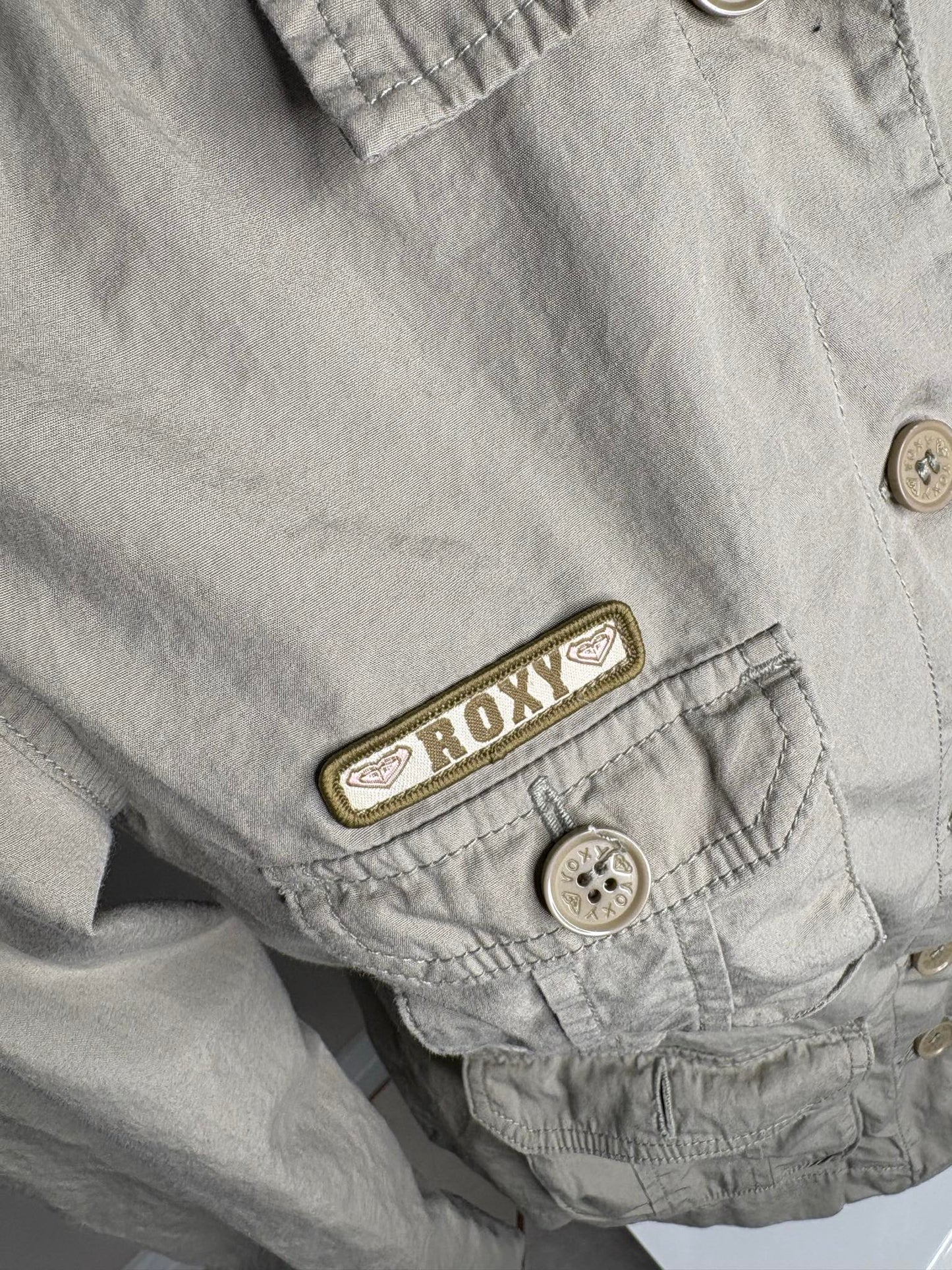 'Roxy' Khaki Button Up Shirt