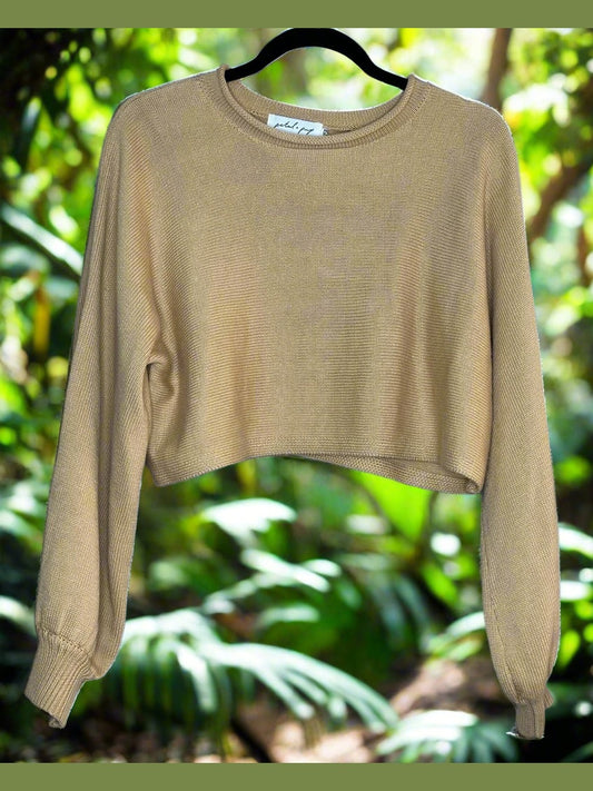 "Petal & Pup" crop Knitted Jumper