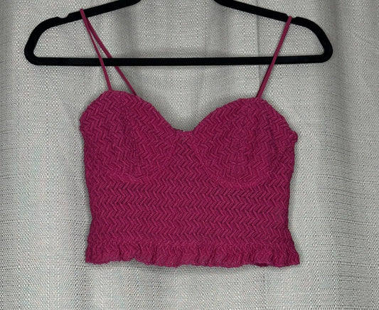 Pink knitted crop  Bralette top 