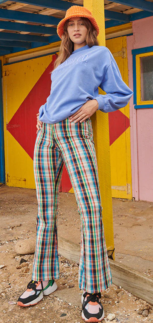 Rainbow Checkered 'Brady' Flares
