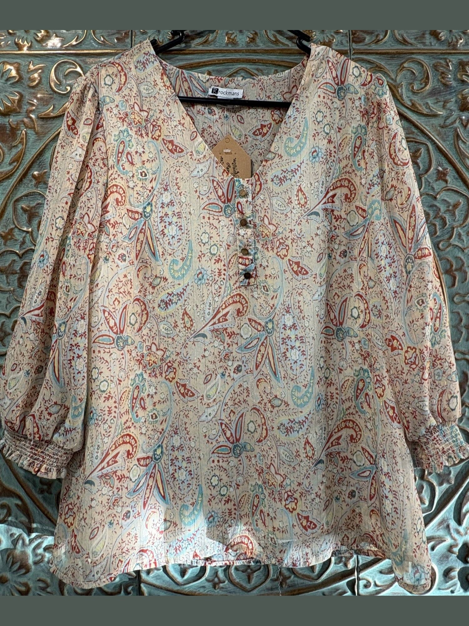'Rockmans' Paisley Blouse