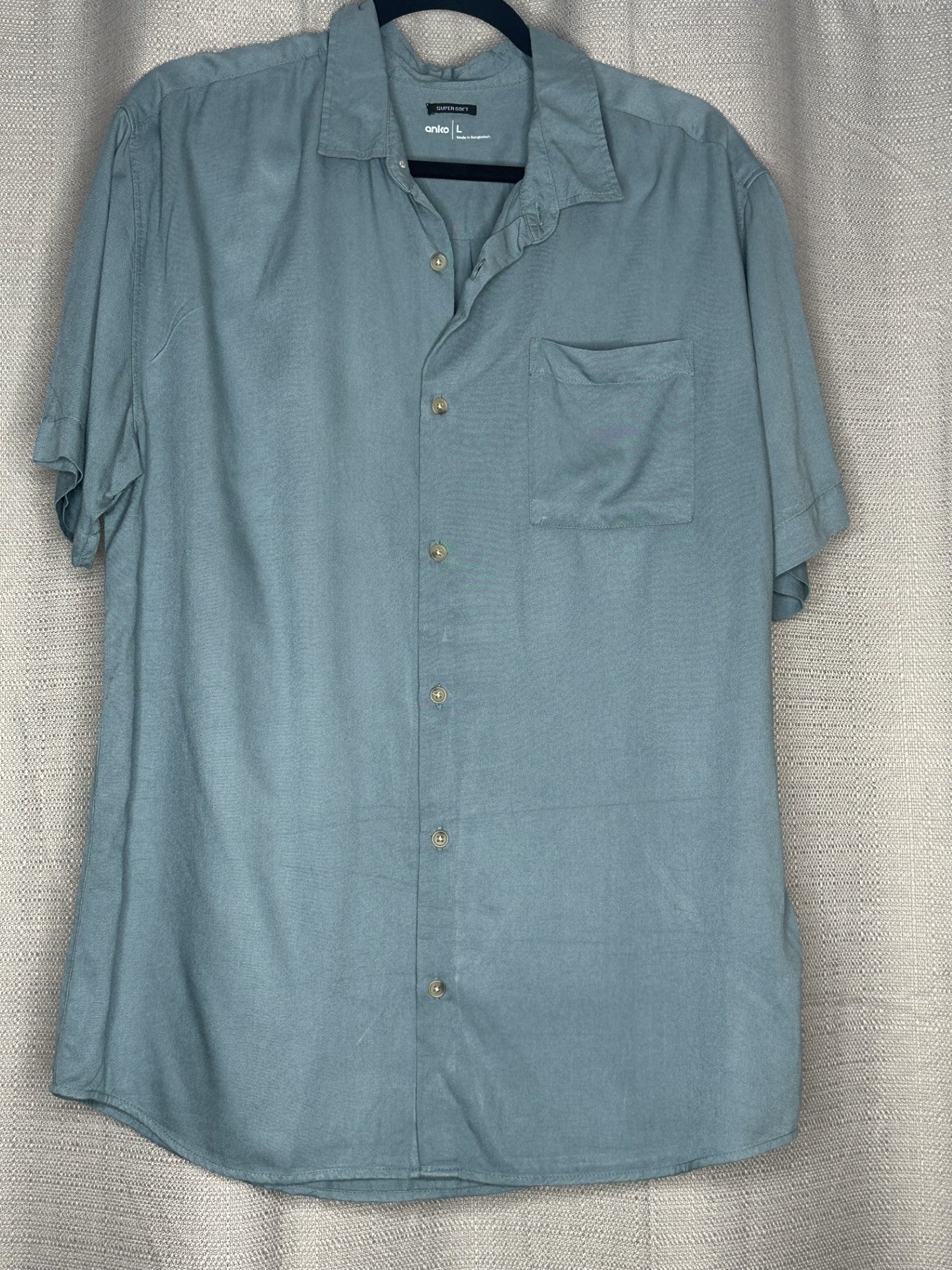 Sage Short sleeved Button up top