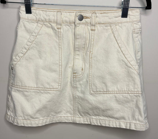 Seed Teen' Cream A Line Denim Skirt