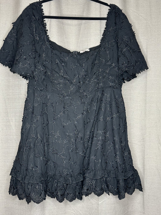 Showpo Black lace skater Dress