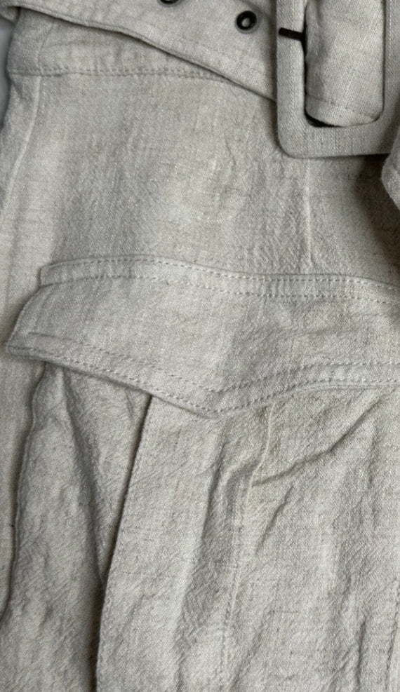 'Mink Pink' Linen Safari Skirt