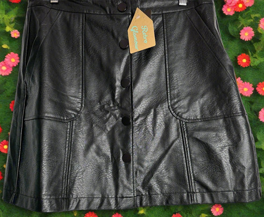 'Sportsgirl' Leather Skirt