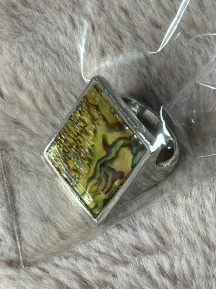 Square with marbled design Dress Ring