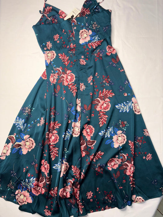 St Frock Emerald Green Floral Maxi Dress