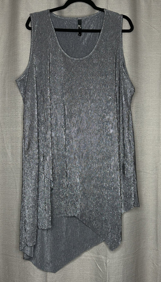 Taking Shape Silver layered sleeveless top 