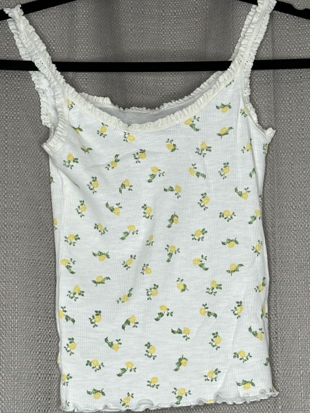 *NEW 'Jay Jays' Lemon Print Lace Tank