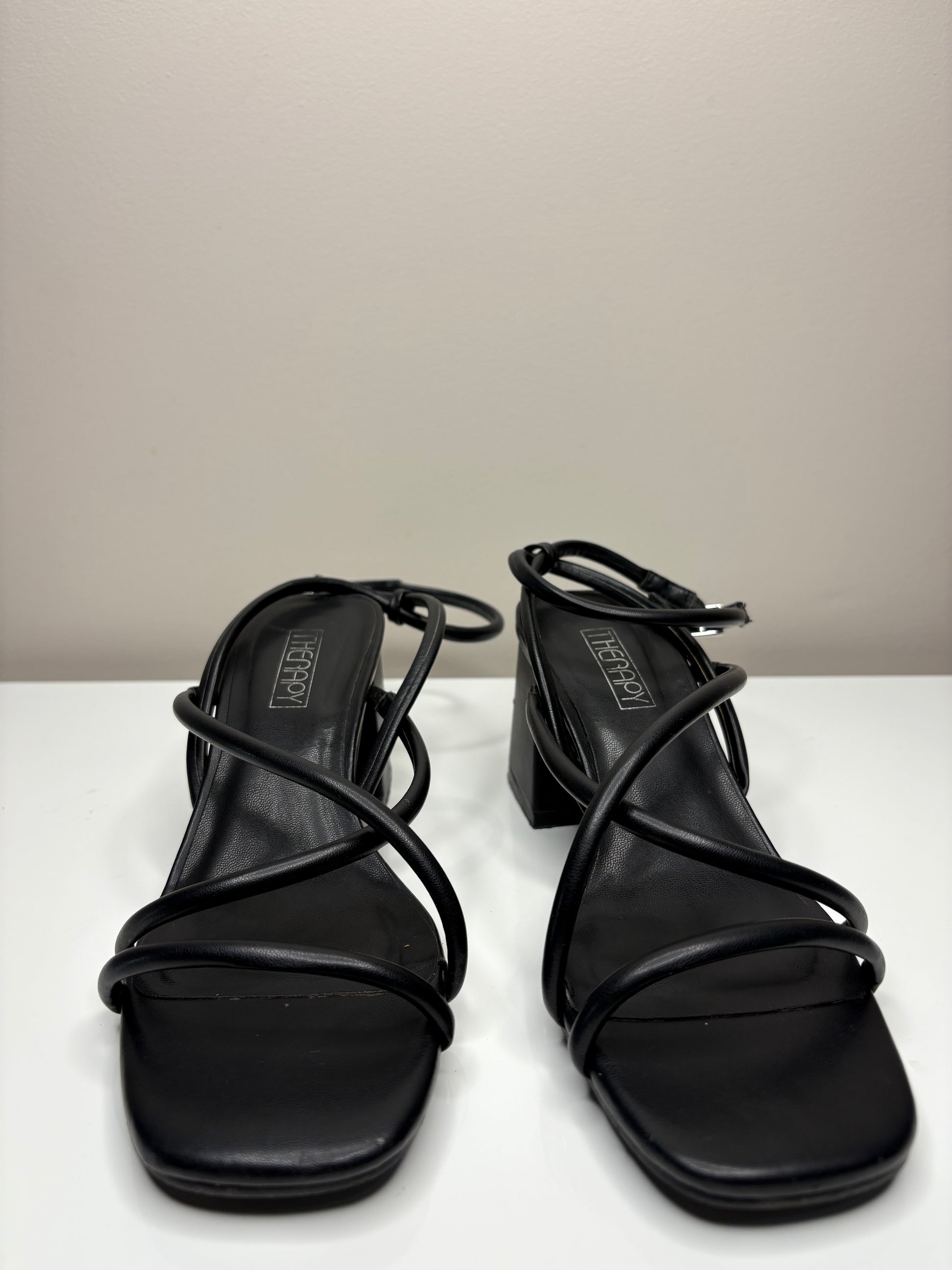 'Therapy' Harper Black Strap Heels
