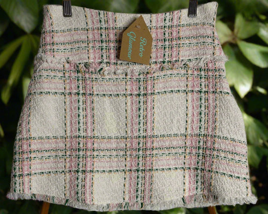 'Zara' Woven Tartan Mini Skirt